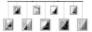 Czarne metalowe ramki ścienne zestaw 9 szt. 223x77,5 cm Exhibit – Umbra