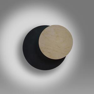 CIRCLE 1A BLACK kinkiet ścienny LED czarny styl skandynawski drewno metal