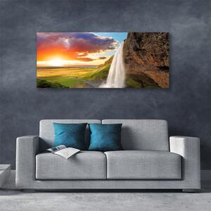 Obraz Canvas Wodospad Słońce Krajobraz
