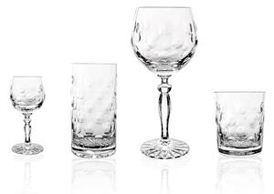 Aria Zestaw kryształowe kieliszki do wina, likieru, szklanki do whisky, do drinków, 24szt