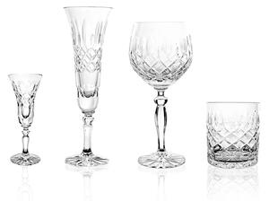 Lavo Zestaw kryształowe kieliszki do wina, szampana, wódki, szklanki do whisky, 24szt