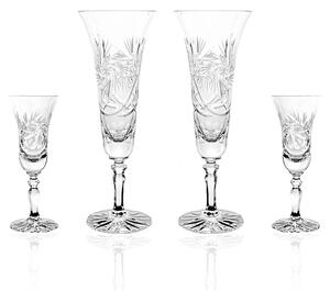 Molendi Zestaw kryształowe kieliszki do szampana 2szt, wódki 2szt
