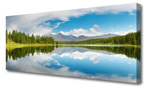 Obraz Canvas Las Jezioro Góry Krajobraz
