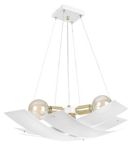 SOFIX 3 WHITE 606/3 oryginalna lampa wisząca biała złote elementy dekoracyjne