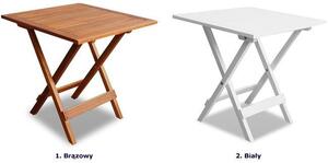 Biały drewniany stolik ogrodowy - Caden