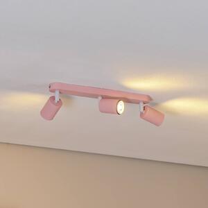 Reflektor sufitowy Livia, różowy, 52 cm, 3-punktowa, metal, GU10 Livia TK Lighting, możliwość ściemniania, fioletowy / różowy / bladoróżowy, pokój dziecięcy, metal