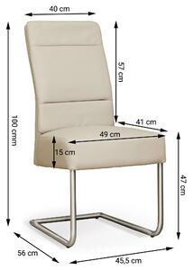 Krzesło tapicerowane na metalowych nogach NK-30
