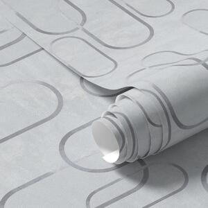 Tapety Jasne tło z wydłużonymi owalami, szare kontury, Tapety Abstrakcyjne, a00921 : Uwalls.pl