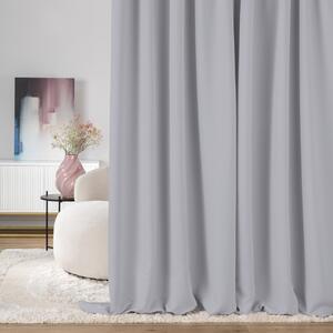 Zasłona zaciemniająca na taśmie marszczącej jasny szary 140 x 280 cm 1 szt