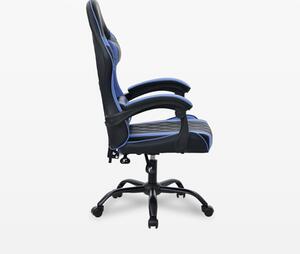 Fotel biurowy czarno-niebieski LUDOZ