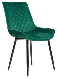 Krzesło tapicerowane zielone DC-6020 welur