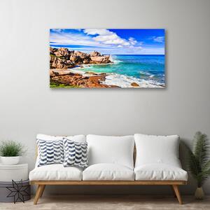 Obraz Canvas Plaża Skały Morze Krajobraz