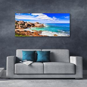 Obraz Canvas Plaża Skały Morze Krajobraz