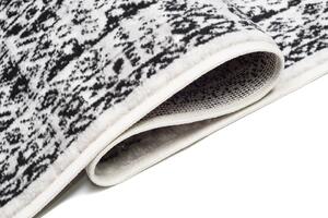 Prostokątny czarno - biały dywan w retro stylu - Mixi 6X