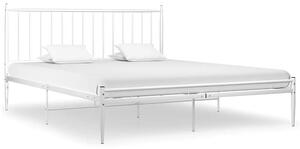 Białe industrialne metalowe łóżko małżeńskie 200x200 cm - Aresti