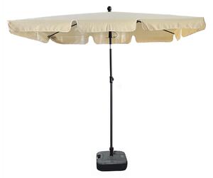 Beżowy parasol plażowy ze zmianą kąta nachylenia - Toverio
