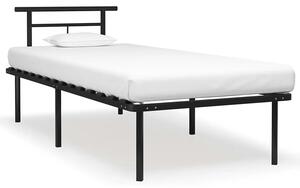 Czarne metalowe łóżko loftowe 100x200 cm - Mervex