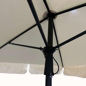 Beżowy parasol plażowy ze zmianą kąta nachylenia - Toverio