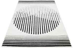 Elegancki czarno - biały dywan w symetryczny wzór - Atix 7X