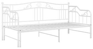 Białe metalowe rozkładane łóżko rustykalne 90x200 cm - Wextis