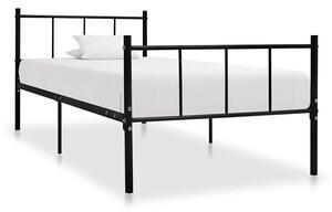 Czarne metalowe łóżko 90x200 cm - Jumo