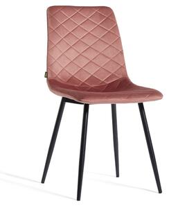 MebleMWM Krzesło tapicerowane DC-6400 RÓŻOWY WELUR 44
