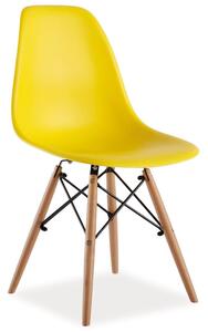 MebleMWM Nowoczesne krzesło EAMES DSW EM01 żółte | Outlet