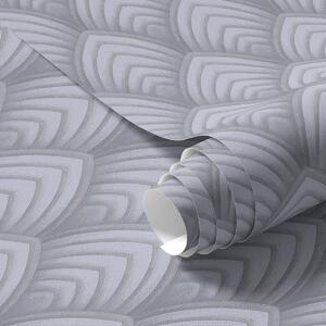 Tapety Objętościowe łuki przypominające skalę szarości z delikatnym gradientem, Tapety Abstrakcyjne, a00989 : Uwalls.pl