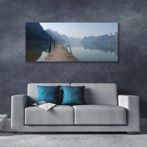 Obraz Canvas Molo Jezioro Góry Krajobraz