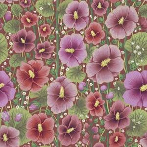 Tapety Kwitnący hibiskus na ciepłym brązowo-czerwonym tle, Tapety Z kwiatami, a00993v1 : Uwalls.pl