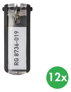 KEY CLIP breloczek do kluczy, 12 szt., czarny