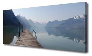Obraz Canvas Molo Jezioro Góry Krajobraz