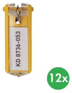 KEY CLIP breloczek do kluczy, 12 szt., żółty