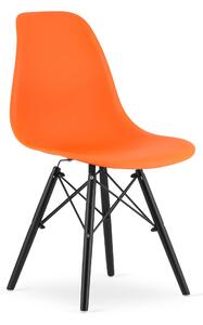 Krzesło Enzo Paris czarne nogi pomarańczowe