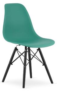 Krzesło Enzo Paris czarne nogi zielone