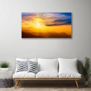 Obraz Canvas Góra Słońce Chmury Krajobraz