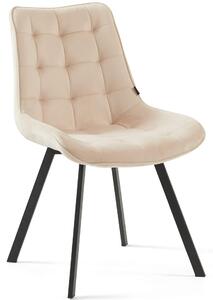 Krzesło tapicerowane beżowe DC-6030 welur #5
