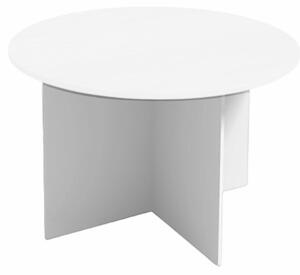 Stół konferencyjny z okrągłym blatem PRIMO WHITE, średnica 120 cm, biały