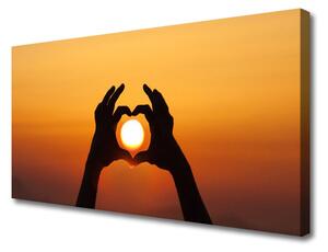 Obraz Canvas Ręce Serce Słońce Miłość