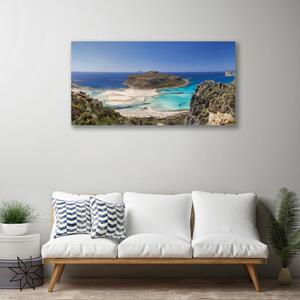 Obraz Canvas Wyspa Morze Plaża Góry
