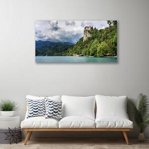 Obraz Canvas Zamek w Górach Las Krajobraz