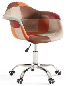 Krzesło obrotowe ART105C patchwork skóra