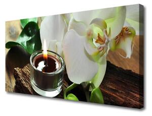 Obraz Canvas Orchidea Świeca do Spa