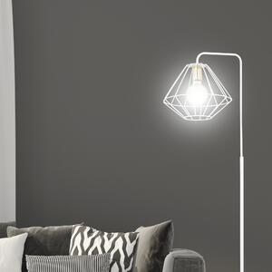 ALTEO LP1 WHITE 226/LP1 nowoczesna lampa podłogowa LOFT biała złote elementy