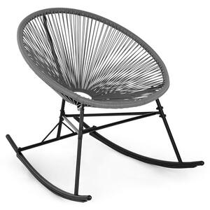 Blumfeldt Roqueta Chair, fotel bujany, styl retro design, 4 mm tkanina siatkowa, szary