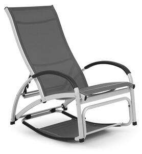 Blumfeldt Beverly Wood Leżak fotel bujany aluminium szary