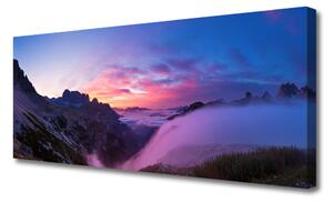 Obraz Canvas Mgła Góry Wschód Słońca