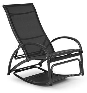 Blumfeldt Beverly Wood Leżak fotel bujany aluminium, czarny