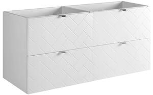 Biała podwójna szafka pod umywalkę 120 cm F2-F21