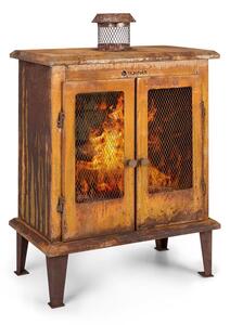 Blumfeldt Flame Locker, kominek ogrodowy, styl vintage, 58 × 30 cm, stal, imitacja rdzy